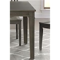 Standard height table top and leg detail